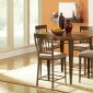 Oak & Bronze Two-Tone Modern 5Pc Counter Height Dining Set