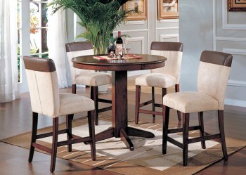 Brown Finish Modern 5Pc Counter Height Dining Set [YTDS-AS450-Ashland]