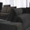 Dark Brown Fabric Modern 3Pc Sofa, Loveseat & Chair Set