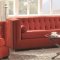 Cairns 504907 Sofa in Crimson Fabric by Coaster w/Options