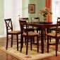 Brown Finish 5Pc Modern Counter Height Dining Set w/Options