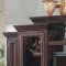 Dark Cherry Large Wall Media Unit W/Storages & Lighted Bridge