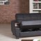 Euro Moda Sofa Bed in Black Leatherette by Casamode w/Options