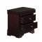 Dark Cappuccino Color Two Drawer Contemporary Nightstand