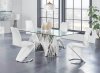 D2056DT 5 Pc Dining Set in Chrome & Glass by Global w/Options