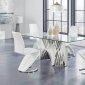 D2056DT 5 Pc Dining Set in Chrome & Glass by Global w/Options