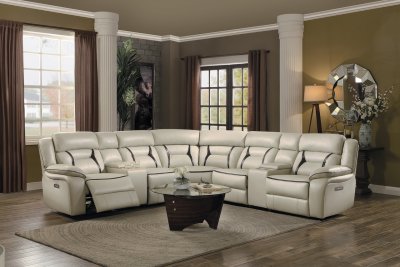 Amite Power Motion Sectional Sofa 8229 Beige by Homelegance