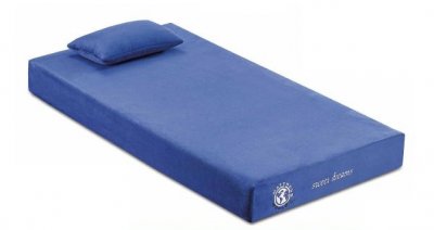 Sweet Dreams Memory Foam Mattress in Blue w/Pillow