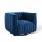 Conjure Sofa in Navy Velvet Fabric by Modway w/Options