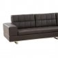 Brian Sectional Sofa in Chocolate Leather by Whiteline Imports