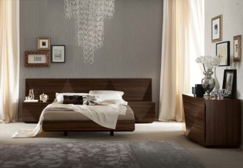 Sapphire Bedroom in Dark Walnut by Rossetto w/Optional Casegoods [Rossetto-Sapphire Dark Walnut]