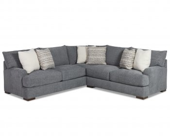 Gunner Sectional Sofa in Slate Fabric by Klaussner [SFKRSS-Gunner Slate]