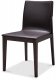 E538Y Modern Dining Chair Set of 2 in Brown Leather by J&M