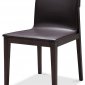 E538Y Modern Dining Chair Set of 2 in Brown Leather by J&M