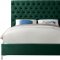 Cruz Bed in Green Velvet Fabric by Meridian w/Options