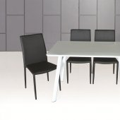 B24 Dining Room Set 5Pc in White by J&M w/DC13 Black Chairs