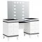 Talei Vanity Set 930244 in White & Black by Coaster w/Stool