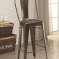 106016 Metal Barstool Set of 2 in Antique Style Brown by Coaster