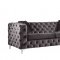 Scarlett Sofa 663 in Grey Velvet Fabric by Meridian w/Options