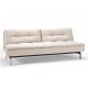 Dublexo Sofa Bed in Natural by Innovation w/Stainless Steel Legs