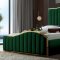 Jolie Bed in Green Velvet Fabric by Meridian w/Options