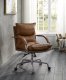 Haggar Office Chair 92539 in Coffee Top Grain Leather by Acme