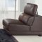 Brown Leatherette Modern Sectional Sofa w/Optional Chair