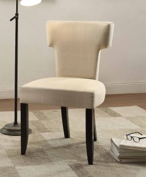 Alta Chair 1249F1S Set of 2 in Beige Fabric by Homelegance [HECC-1249F1S Alta]