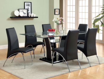 Glenview CM8372BK 5PC Dinette Set in Black High Gloss w/Options [FADS-CM8372BK-T-Glenview I]