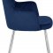 Salvatore Dining Chair 758 Set of 2 Navy Velvet Fabric Meridian