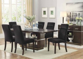 Lincoln Dining Table 106891 in Dark Walnut by Coaster w/Options [CRDS-106891 Lincoln]