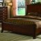 Cherry Finish Stylish Bedroom W/Sunburst Inlays Details