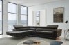 1807 Sectional Sofa in Dark Gray Leather by ESF