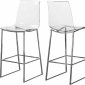 Lumen Acrylic Chrome Counter Stool 720 Set of 2 by Meridian