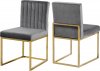 Giselle Dining Chair 778 Set of 2 Grey Velvet Fabric - Meridian