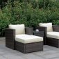 Ilona Outdoor 5Pc Patio Set CM-OS2136-Set12 in Ivory & Espresso