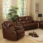 Brown Color Bonded Leather Upholstery Living Room Set