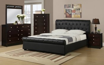 F9246 Bedroom 4Pc Set by Boss w/Leatherette Upholstered Bed [PXBS-F9246]