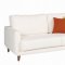 White Fabric Modern Sofa & Loveseat Set w/Optional Items