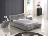 5190 Bed in Grey Leather-Match by ESF w/Optional Nightstands