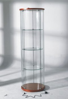 Glass Curio With Cherry Finish Base [EFC-LIE-003]