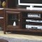 Dark Walnut Finish Stylish Entertainment Unit W/Optional Towers