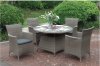 209 Outdoor Patio 5Pc Table Set in Tan by Poundex w/Options