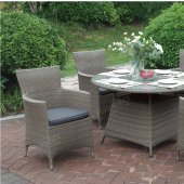 209 Outdoor Patio 5Pc Table Set in Tan by Poundex w/Options