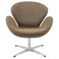 Swan Lounge Chair SW29OTW in Oatmeal Twill Wool by LeisureMod