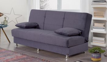 Ramsey Sofa Bed Convertible in Grey Fabric by Empire [MYSB-Ramsey]