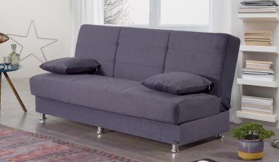 Ramsey Sofa Bed Convertible in Grey Fabric by Empire