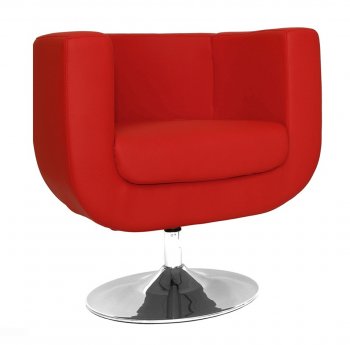 Bliss Swivel Chair in Red Leatherette by Whiteline Imports [WLCC-Bliss Red]