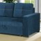 F6531 Convertible Sofa Bed in Navy Fabric by Boss