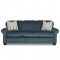 Mayhew Sofa in Blue Fabric by Klaussner w/Queen Sleeper